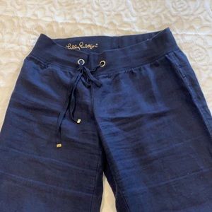 Lilly Pulitzer navy wide leg pants size L